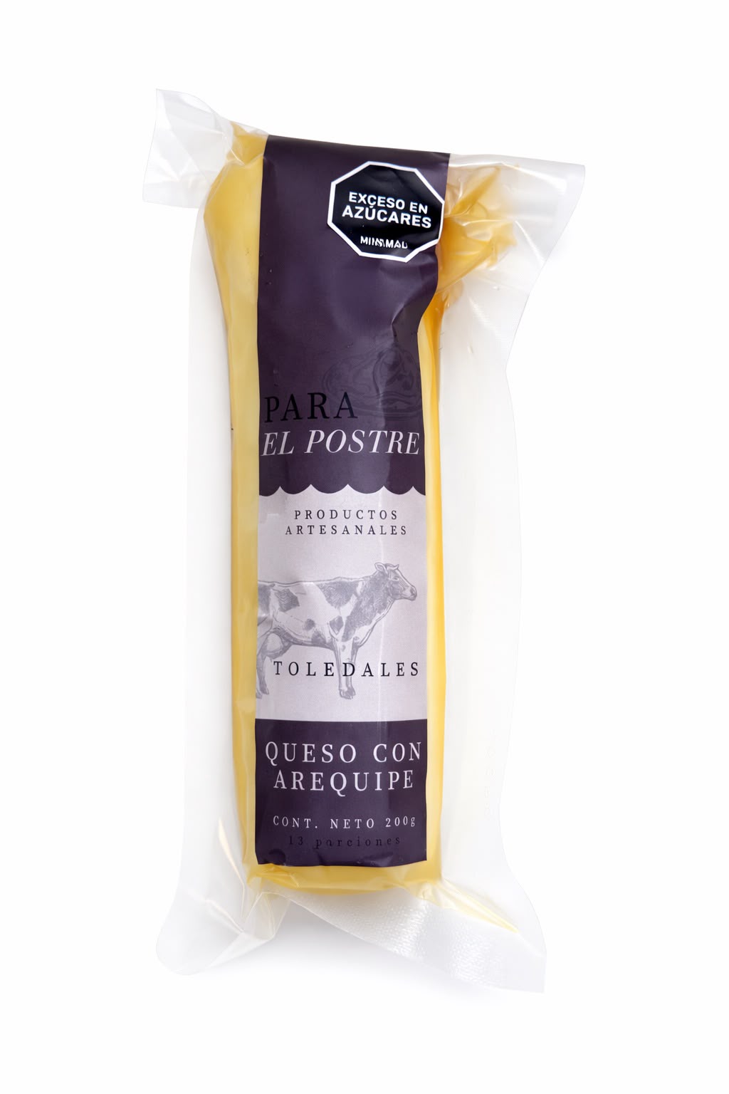 Queso Hilado con Arequipe x 200g Toledales sobre fondo blanco