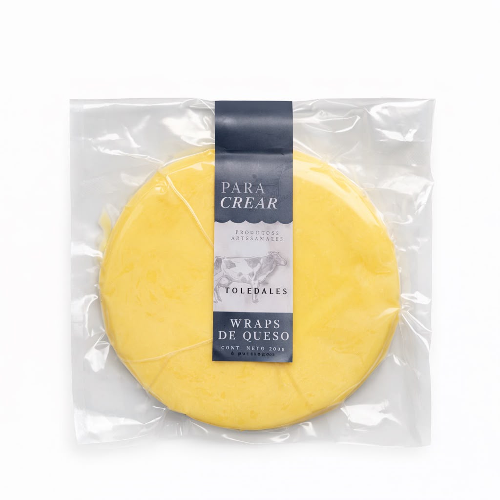 Wrap de queso x 6 unidades Toledales sobre fondo blanco